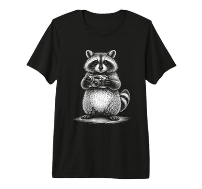 Raccoon Photographer Camera T-Shirt - Casual Everyday Wear for Adults - T-Shirt, Sweatshirt, Hoodie