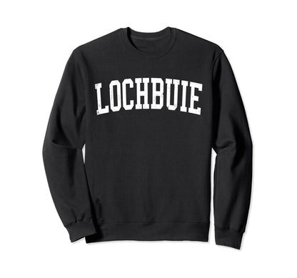 Lochbuie Co Distressed White Sweatshirt - Custom Art Print Men Women - T-Shirt, Sweatshirt, Hoodie