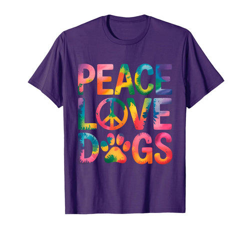 Peace Love Dogs Hippie Dog Lover T-Shirt - Unique Graphic for Adults - T-Shirt, Sweatshirt, Hoodie