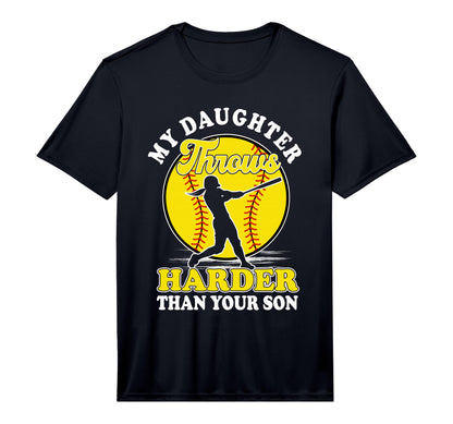 Mens My Daughter Throws Harder T-Shirt - Casual Everyday Wear Men Women - T-Shirt, Sweatshirt, Hoodie