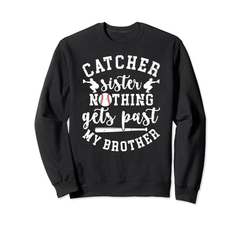 Proud Baseball Catcher Sister Sweatshirt - Minimalist Print Men Women - T-Shirt, Sweatshirt, Hoodie