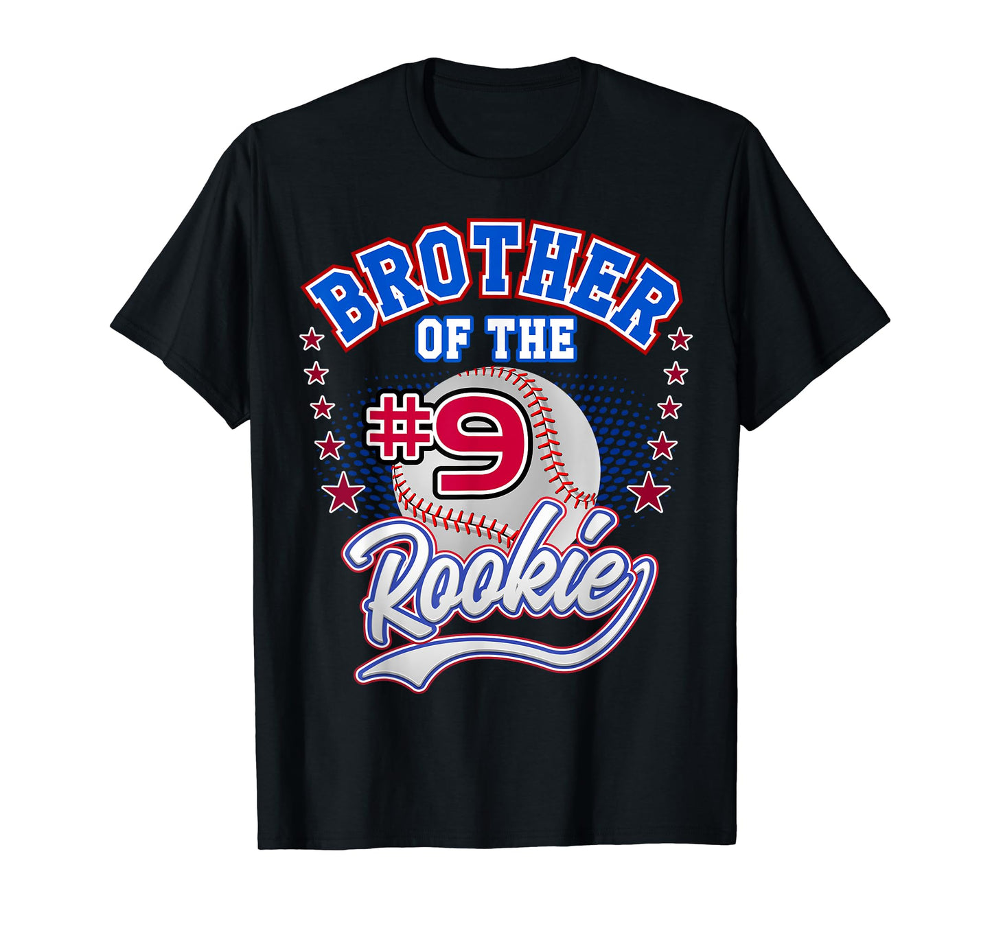 Brother Rookie 9Th Birthday Baseball T-Shirt - Aesthetic Graphic Unisex - T-Shirt, Sweatshirt, Hoodie