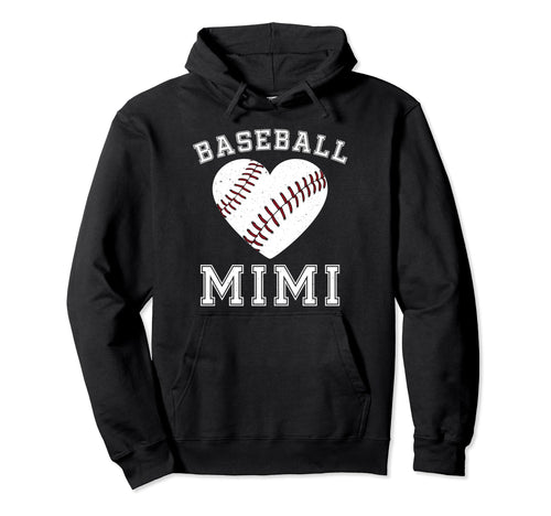 Baseball Mimi Grandma Mimi Baseball Player Hoodie - Graphic Print Unisex - T-Shirt, Sweatshirt, Hoodie