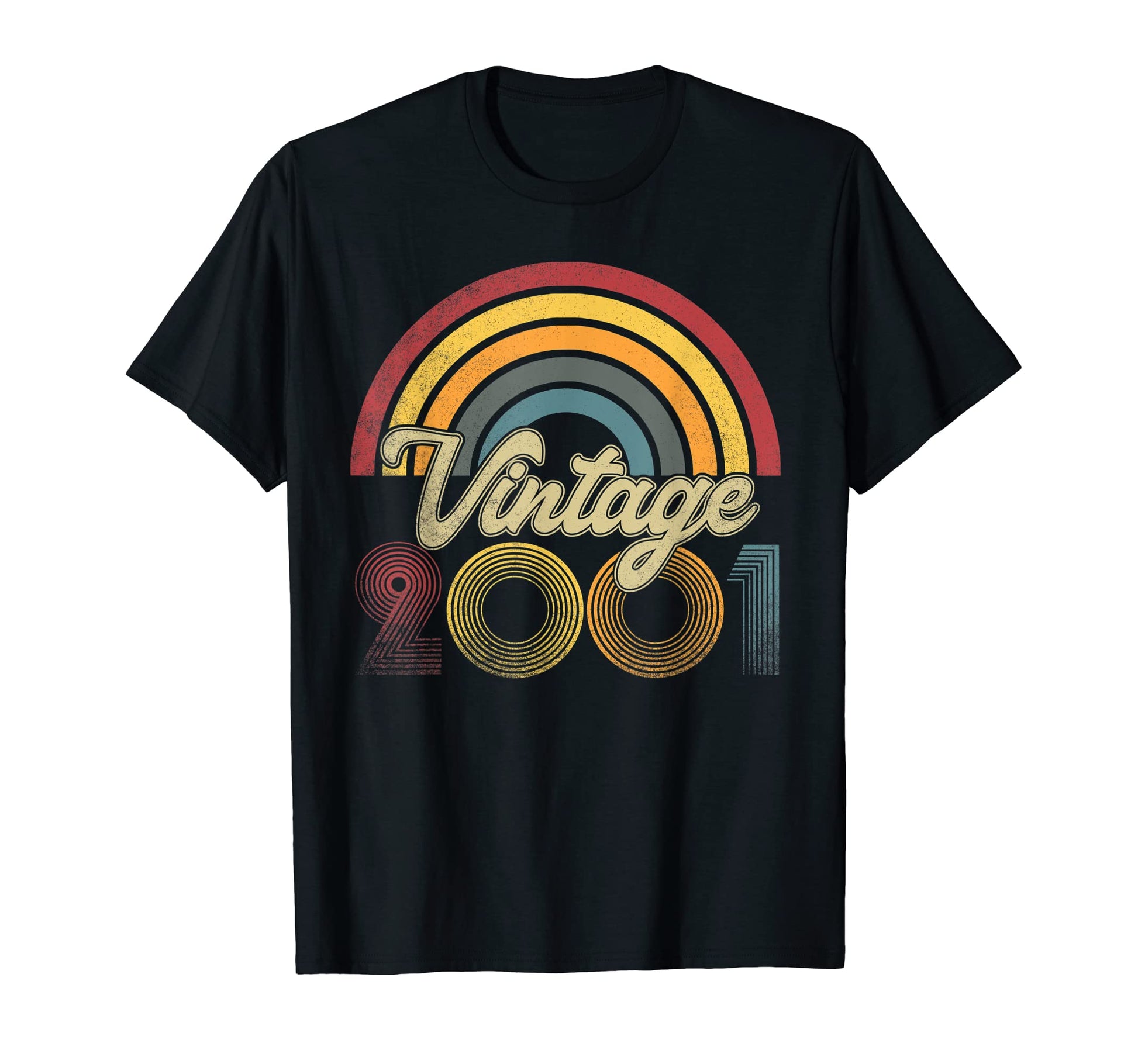 2001 22Nd Birthday Gift Rainbow T-Shirt - Unique Graphic Unisex - T-Shirt, Sweatshirt, Hoodie