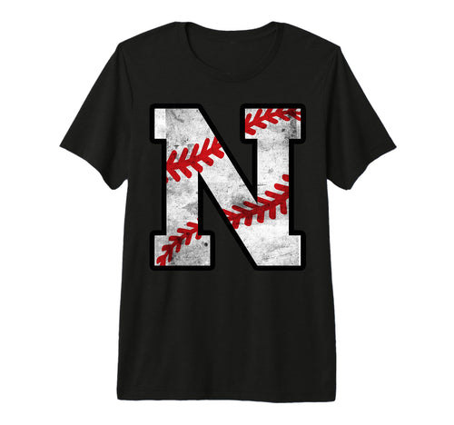 Distressed Baseball Letter N Tri Blend T-Shirt - Graphic Print for Adults - T-Shirt, Sweatshirt, Hoodie