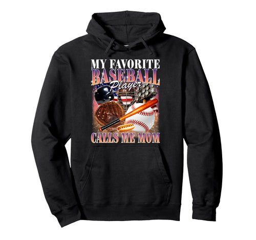 Baseball Player Calls Me Mom Usa Flag 90S Hoodie - Custom Art Print Unisex - T-Shirt, Sweatshirt, Hoodie