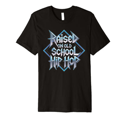 Raised Old School Hip Hop Cassette T-Shirt - Minimalist Print for Adults - T-Shirt, Sweatshirt, Hoodie