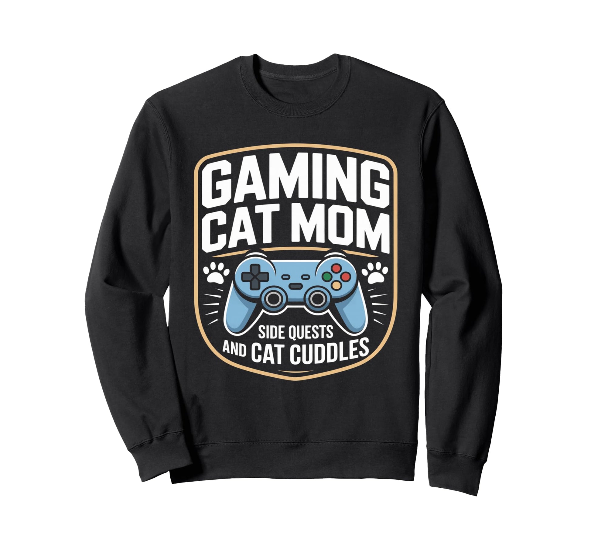 Gaming Cat Mom Side Quests And Sweatshirt - Aesthetic Graphic Men Women - T-Shirt, Sweatshirt, Hoodie