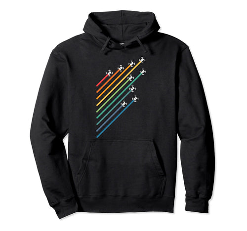 Drone Pilot Rainbow Airplane Fpv Hoodie - Minimalist Print Men Women - T-Shirt, Sweatshirt, Hoodie