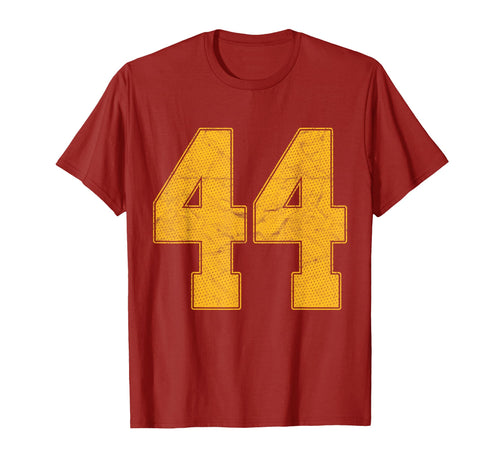 Number 44 Numbered Uniform Sports T-Shirt - Novelty Apparel for Adults - T-Shirt, Sweatshirt, Hoodie
