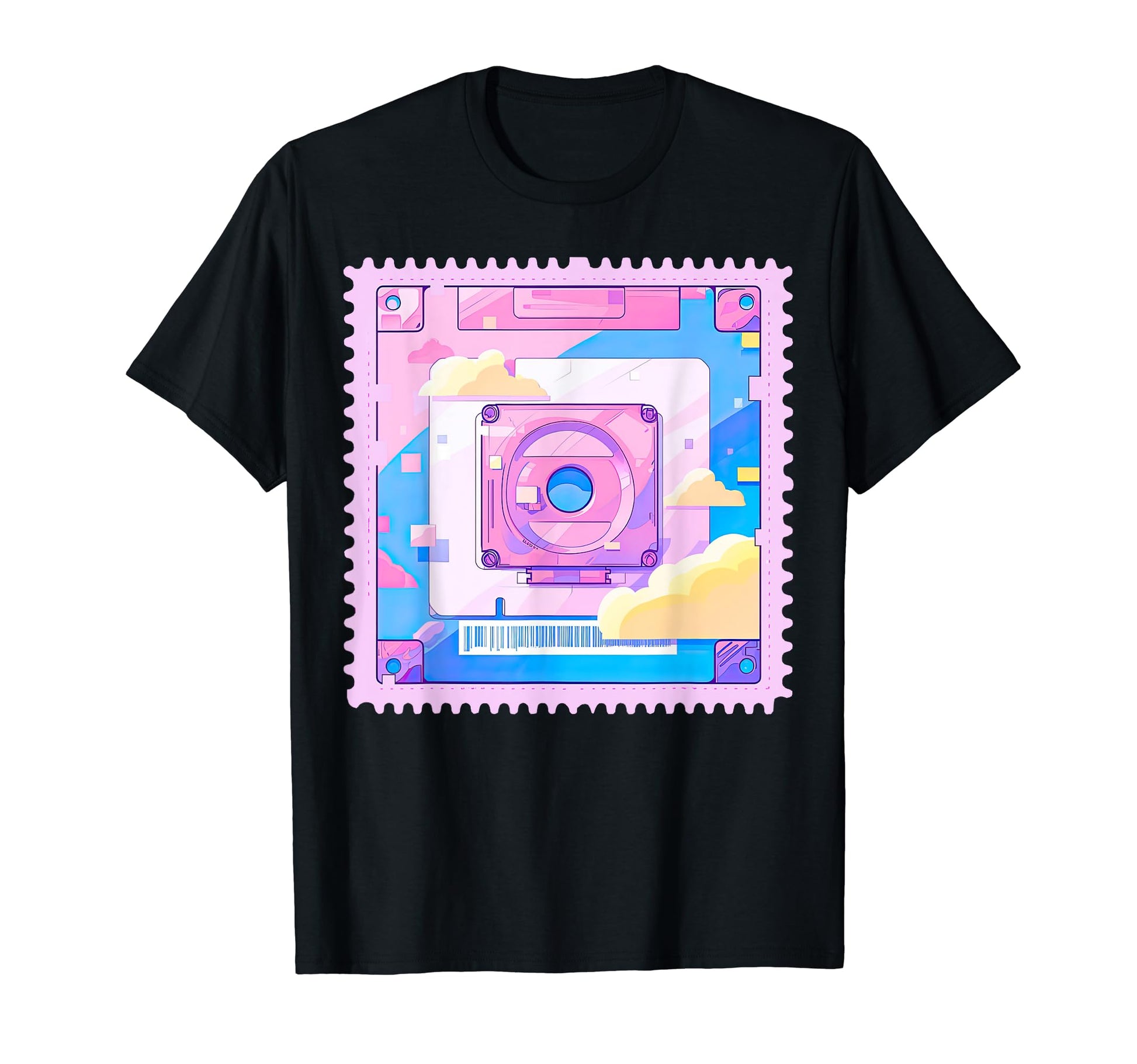 90S Floppy Disk Y2K Pastel Aesthetic T-Shirt - Novelty Apparel for Adults - T-Shirt, Sweatshirt, Hoodie