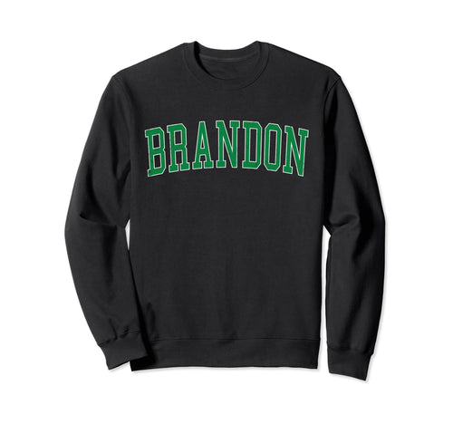 Brandon Sd Distressed Green Varsity Sweatshirt - Streetwear Style Unisex - T-Shirt, Sweatshirt, Hoodie