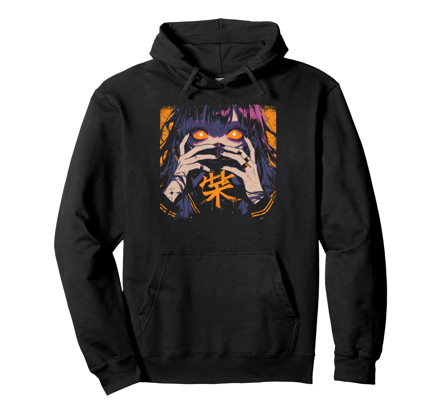 Goth Grunge Demon Anime Waifu Horror Hoodie - Trendy Graphic for Adults - T-Shirt, Sweatshirt, Hoodie