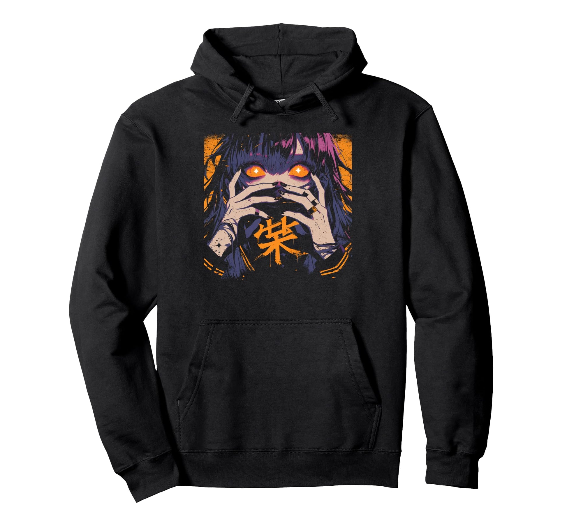 Goth Grunge Demon Anime Waifu Horror Hoodie - Trendy Graphic for Adults - T-Shirt, Sweatshirt, Hoodie