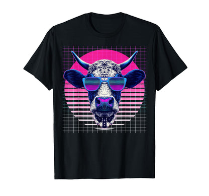 Hereford Cattle Sunglasses Dog T-Shirt - Minimalist Print for Adults - T-Shirt, Sweatshirt, Hoodie