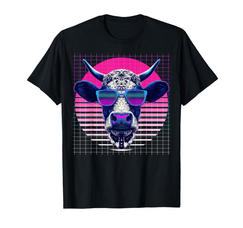 Hereford Cattle Sunglasses Dog T-Shirt - Minimalist Print for Adults - T-Shirt, Sweatshirt, Hoodie
