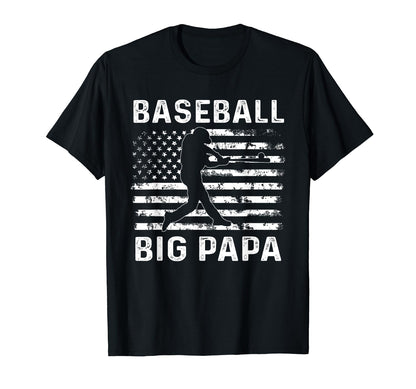 Baseball Big Papa Usa Flag 4Th July T-Shirt - Unique Graphic Men Women - T-Shirt, Sweatshirt, Hoodie