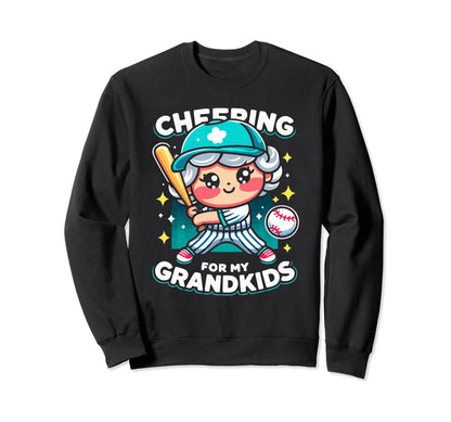 Baseball Grandma Grandmother Sweatshirt - Aesthetic Graphic Men Women - T-Shirt, Sweatshirt, Hoodie