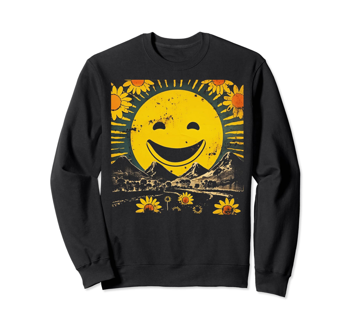Sun Boho Groovy Sunshine Grunge 21 Sweatshirt - Trendy Graphic Men Women - T-Shirt, Sweatshirt, Hoodie