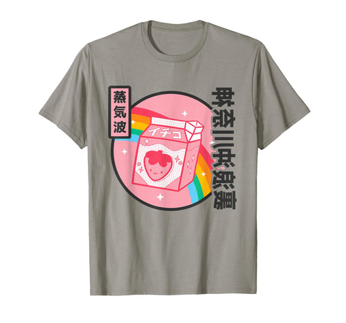 Strawberry Milk Carton Kawaii Grid T-Shirt - Custom Art Print Men Women - T-Shirt, Sweatshirt, Hoodie