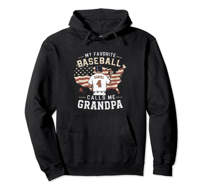 Baseball Grandpa Usa Favorite Player Hoodie - Streetwear Style Unisex - T-Shirt, Sweatshirt, Hoodie