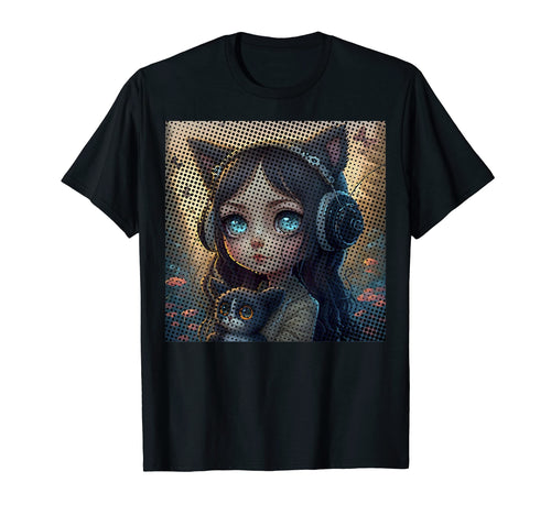 Japanese Vaporwave Sad Anime Indie T-Shirt - Custom Art Print for Adults - T-Shirt, Sweatshirt, Hoodie