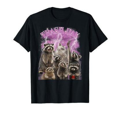 Racoon Meme 90S Rock Inspired Grunge Band T-Shirt - Minimalist Print Unisex - T-Shirt, Sweatshirt, Hoodie