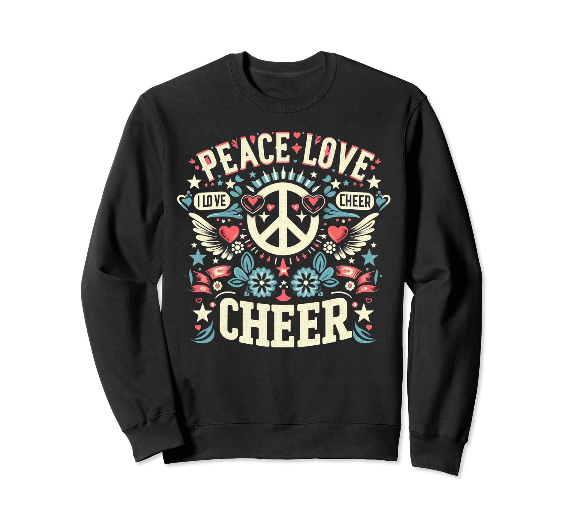 Anime Cheerleading Peace Love Cheer T-Shirt - Streetwear Style Men Women - T-Shirt, Sweatshirt, Hoodie