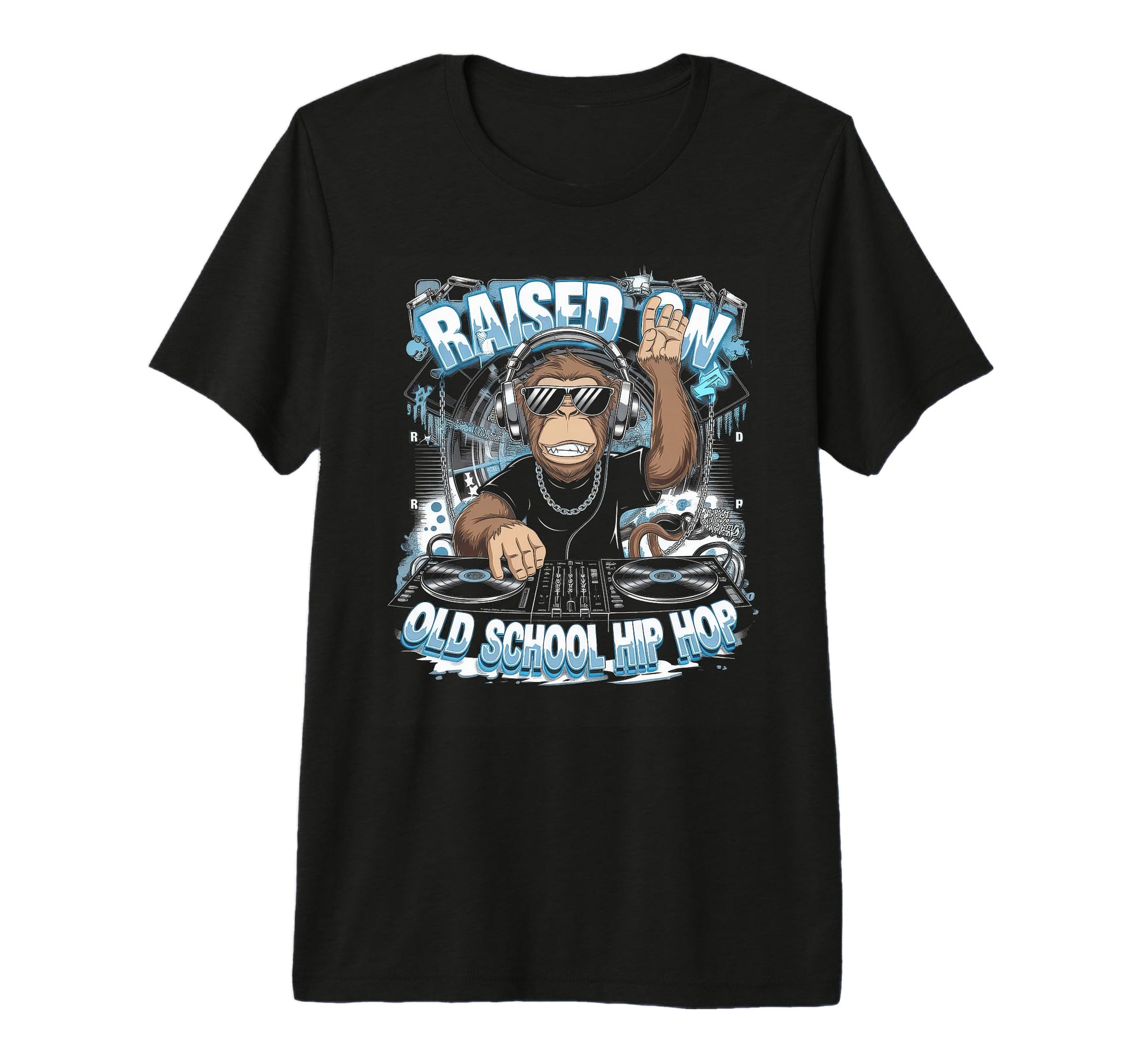 Raised Old School Graffiti Rap Hip Hop T-Shirt - Streetwear Style Unisex - T-Shirt, Sweatshirt, Hoodie