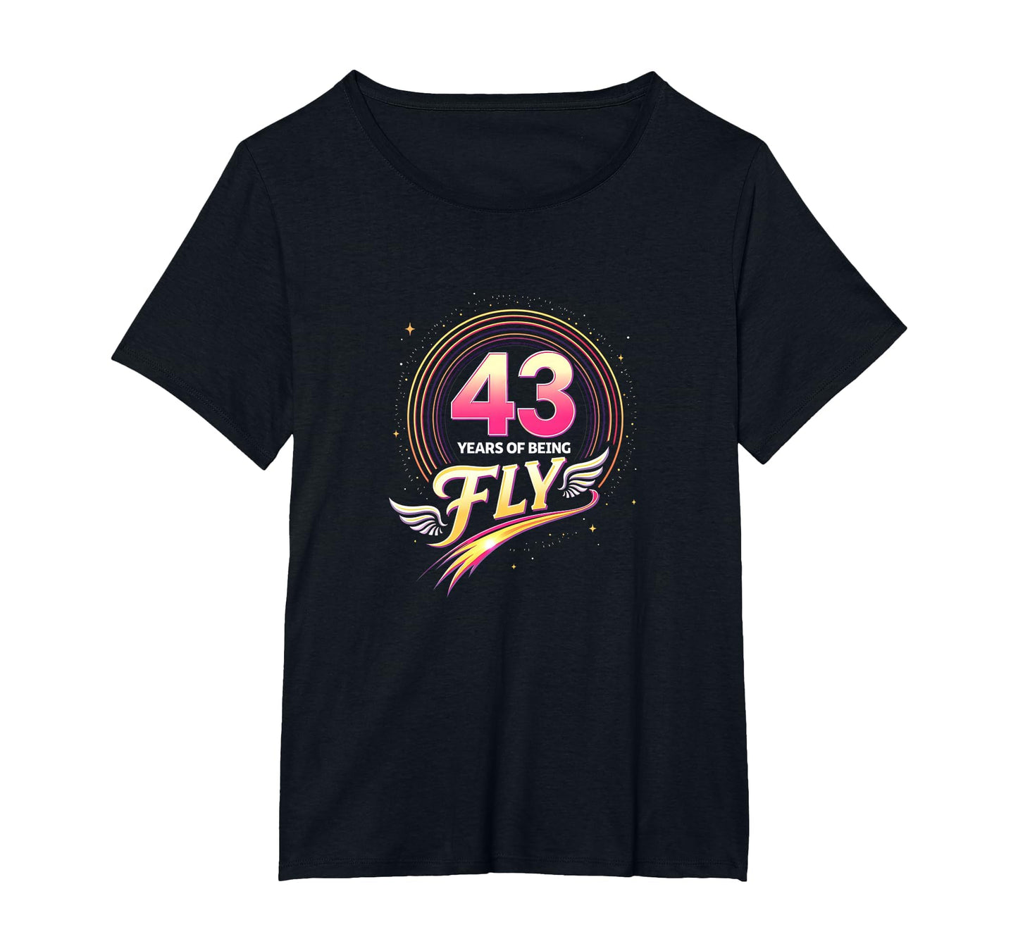 43 Years Being Fly Birthday Gift T-Shirt - Custom Art Print for Adults - T-Shirt, Sweatshirt, Hoodie