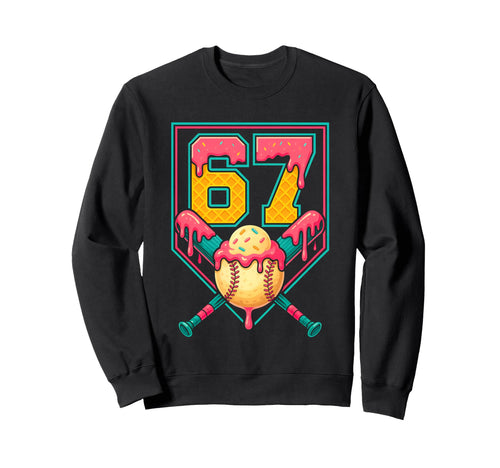 Baseball Drip Number 67 Player Or Sweatshirt - Graphic Print Men Women - T-Shirt, Sweatshirt, Hoodie