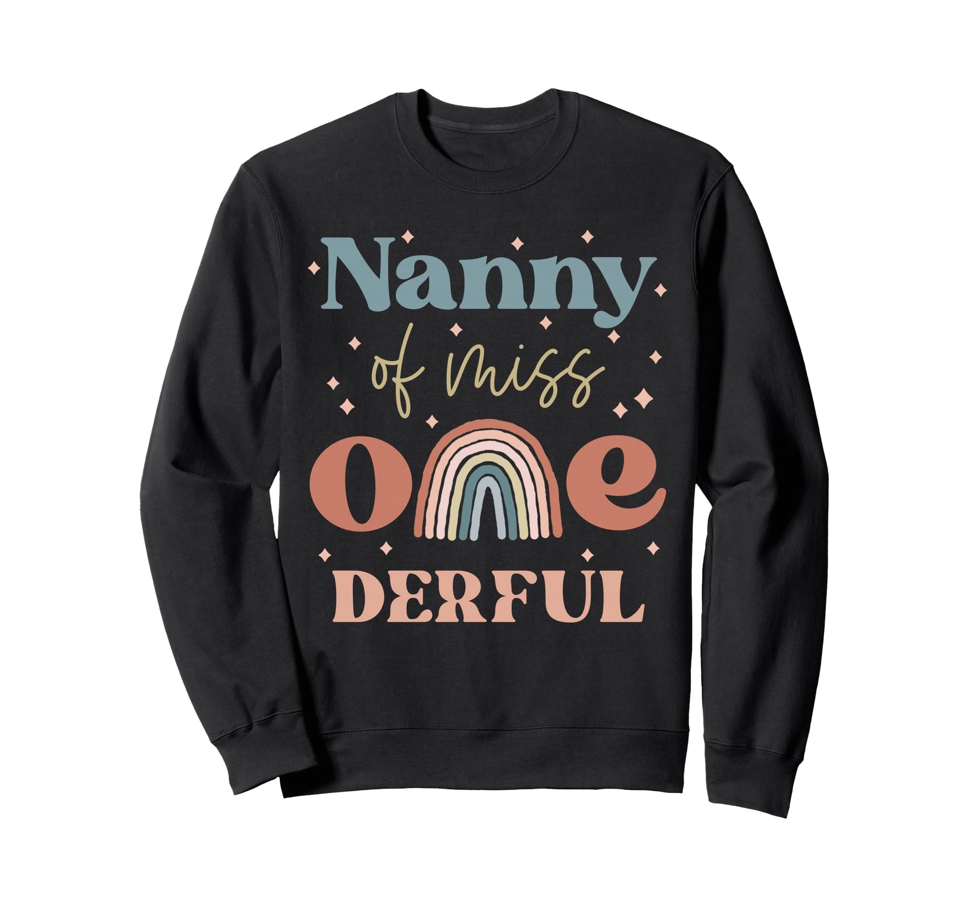 Nanny Miss Onederful Boho Sweatshirt - Aesthetic Graphic for Adults - T-Shirt, Sweatshirt, Hoodie