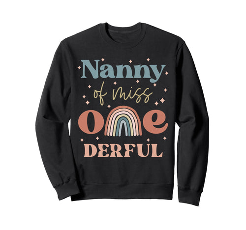 Nanny Miss Onederful Boho Sweatshirt - Aesthetic Graphic for Adults - T-Shirt, Sweatshirt, Hoodie
