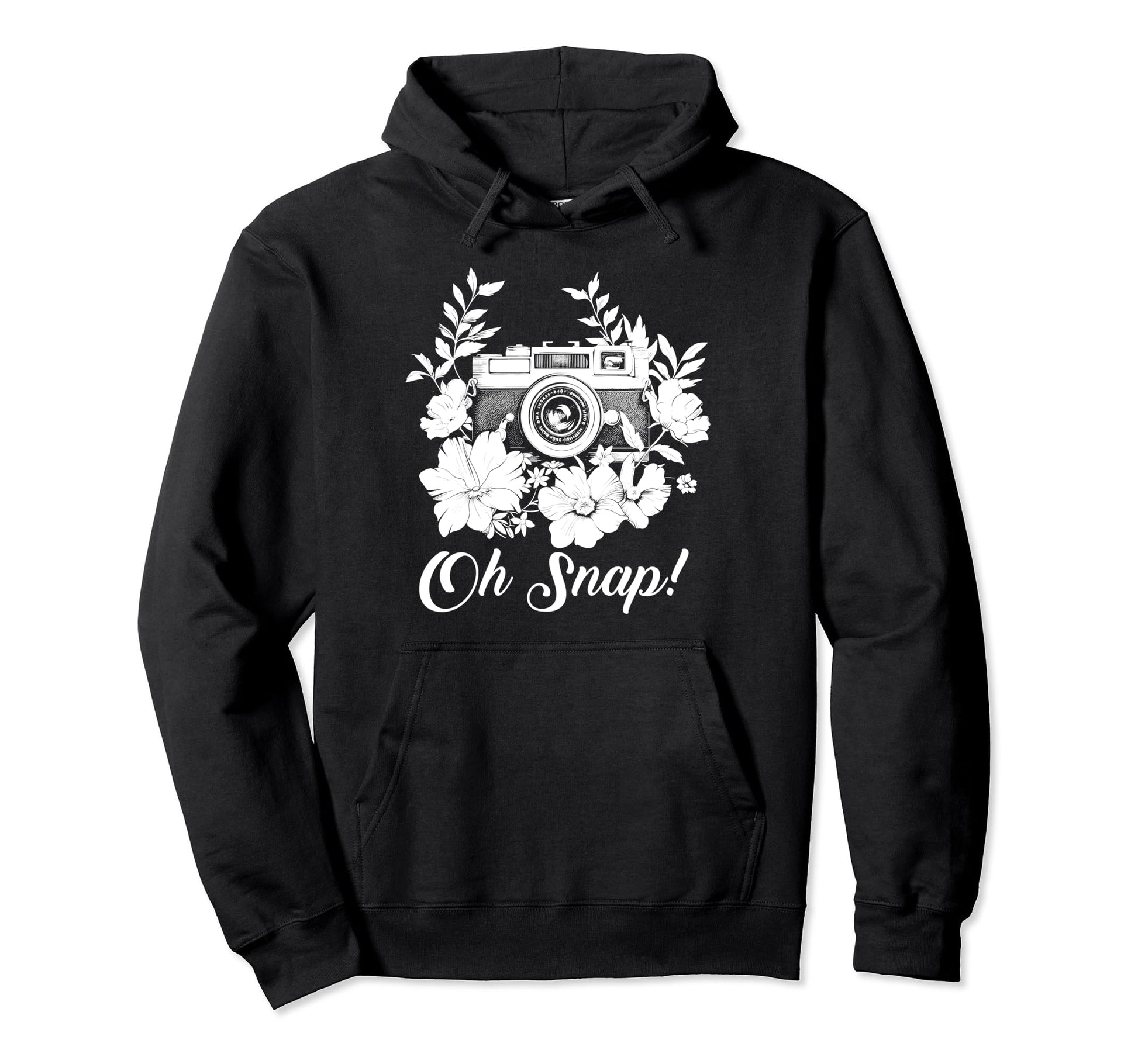 Photographer Oh Snap Funny Camera Hoodie - Minimalist Print for Adults - T-Shirt, Sweatshirt, Hoodie