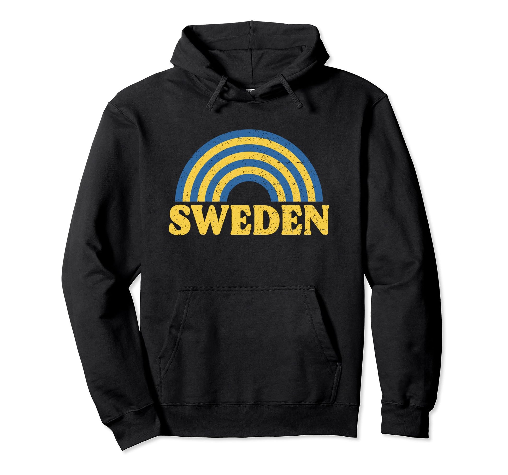 Sweden Flag Rainbow Sverige Swedish Hoodie - Minimalist Print for Adults - T-Shirt, Sweatshirt, Hoodie