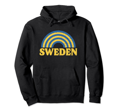 Sweden Flag Rainbow Sverige Swedish Hoodie - Minimalist Print for Adults - T-Shirt, Sweatshirt, Hoodie