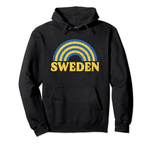 Sweden Flag Rainbow Sverige Swedish Hoodie - Minimalist Print for Adults - T-Shirt, Sweatshirt, Hoodie