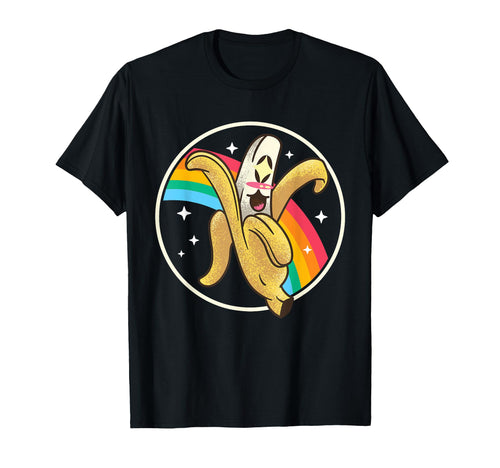 Japanese Banana Kawaii Rainbow Anime T-Shirt - Minimalist Print Men Women - T-Shirt, Sweatshirt, Hoodie