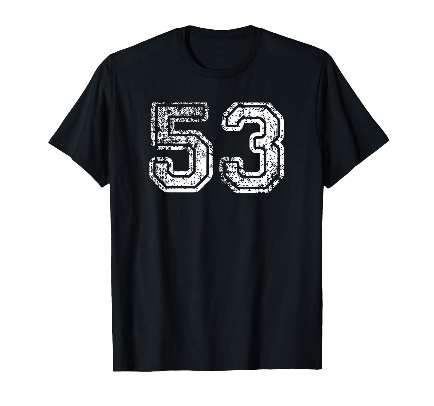 Number 53 Baseball Football T-Shirt - Casual Everyday Wear for Adults - T-Shirt, Sweatshirt, Hoodie