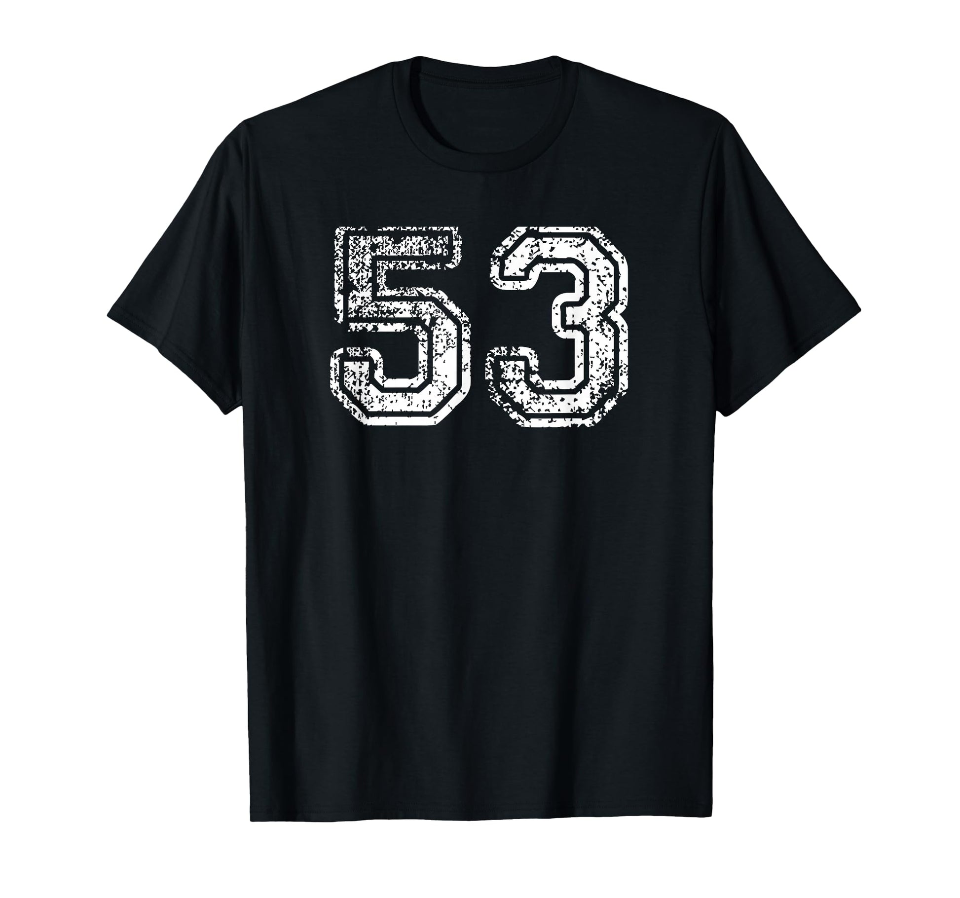 Number 53 Baseball Football T-Shirt - Casual Everyday Wear for Adults - T-Shirt, Sweatshirt, Hoodie
