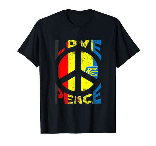 Ukraine Germany Flag Love Peace Peace T-Shirt - Fun Novelty Design Unisex - T-Shirt, Sweatshirt, Hoodie