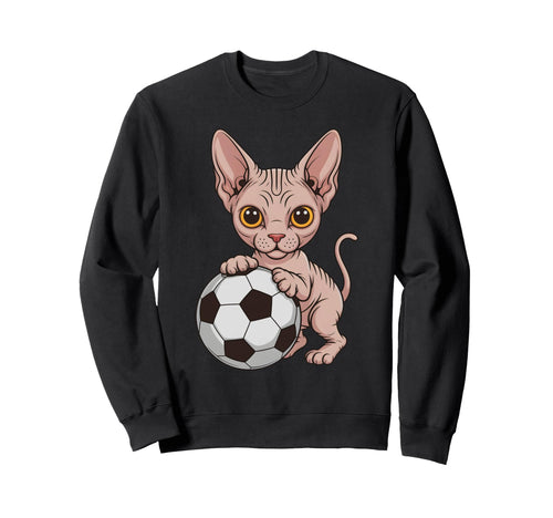 Funny Soccer Sphynx Just Who Sweatshirt - Aesthetic Graphic Men Women - T-Shirt, Sweatshirt, Hoodie