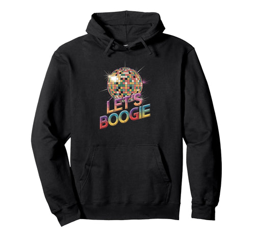 Disco Ball Lets Boogie Fever Discoball Party Hoodie - Unique Graphic Unisex - T-Shirt, Sweatshirt, Hoodie