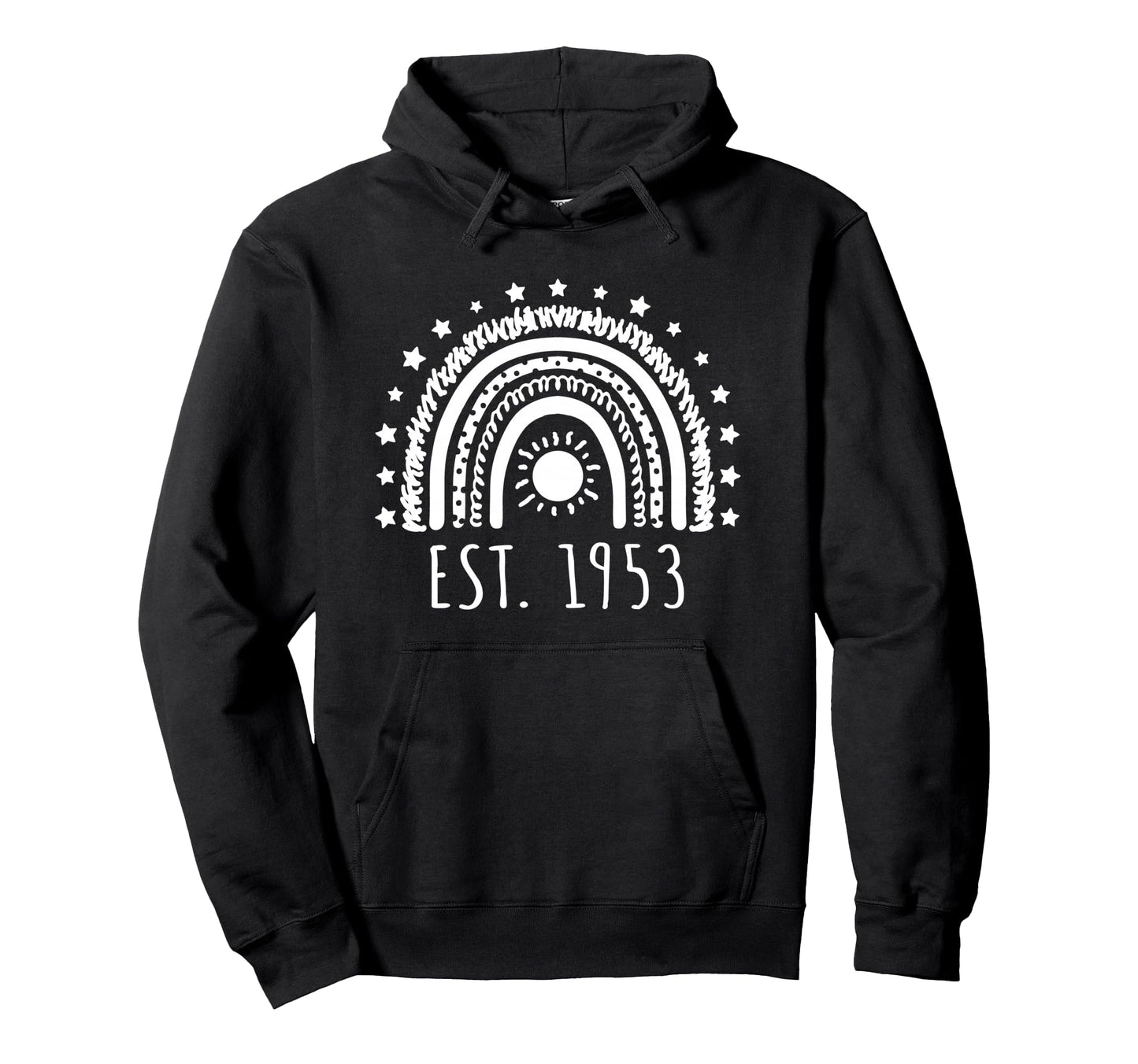 Est 1953 Rainbow Established 1953 Birthday Hoodie - Custom Art Print Unisex - T-Shirt, Sweatshirt, Hoodie