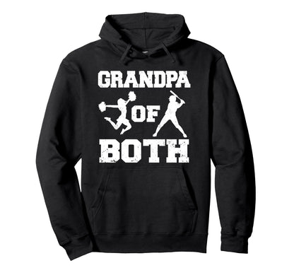 Grandpa Both Funny Baseball And Cheer Hoodie - Streetwear Style Unisex - T-Shirt, Sweatshirt, Hoodie