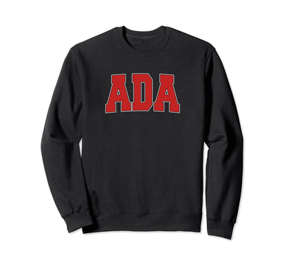 Ada Ok Oklahoma Varsity Usa Sweatshirt - Aesthetic Graphic for Adults - T-Shirt, Sweatshirt, Hoodie
