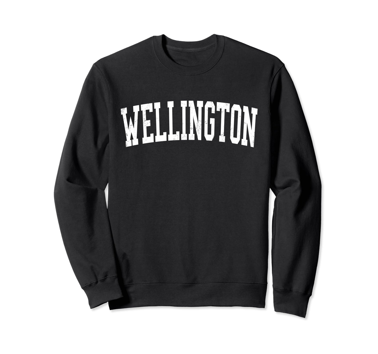Wellington Co Distressed White Sweatshirt - Casual Everyday Wear Men Women - T-Shirt, Sweatshirt, Hoodie
