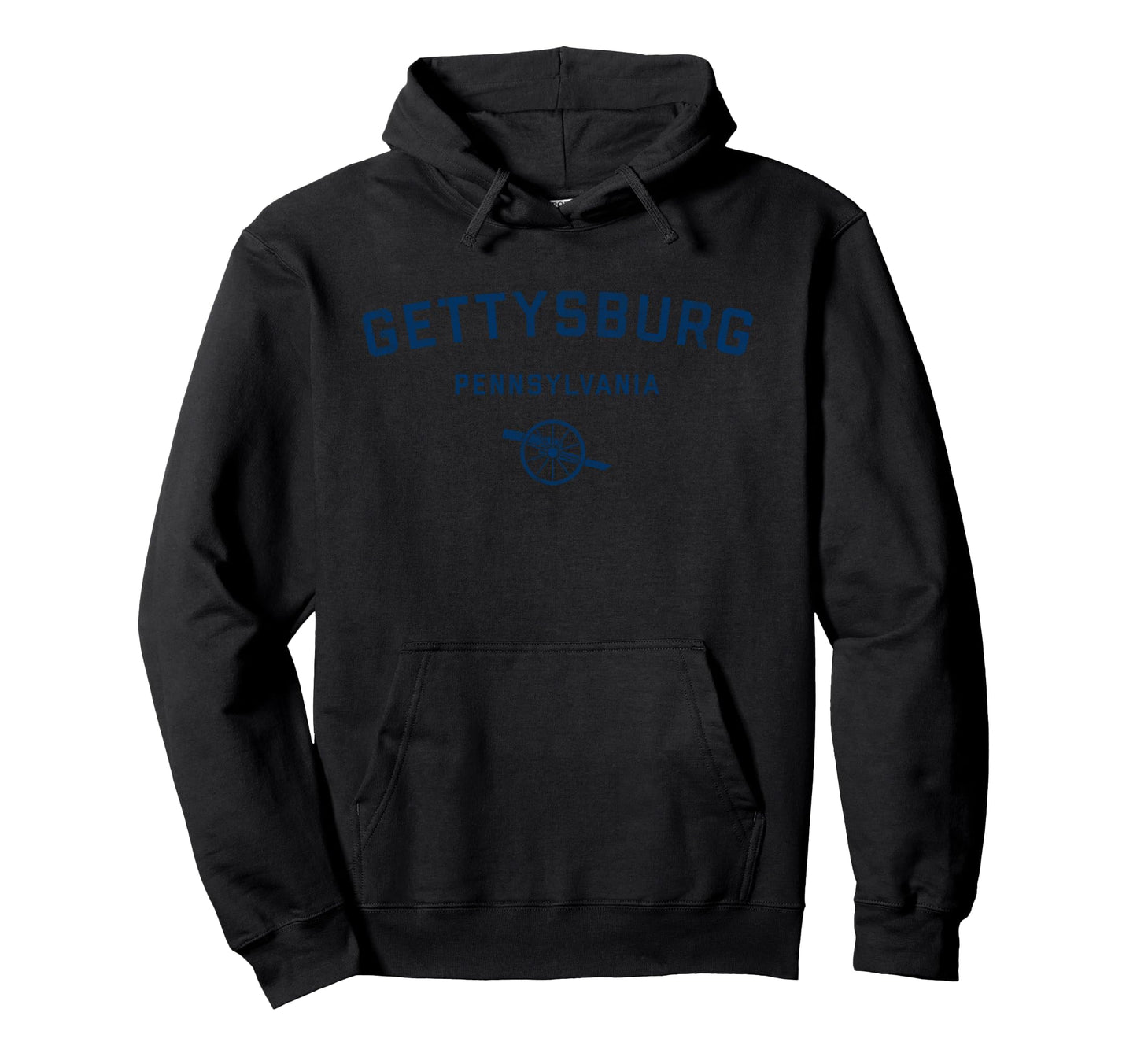 Varsity Cannon Gettysburg Hoodie - Fun Novelty Design for Adults - T-Shirt, Sweatshirt, Hoodie