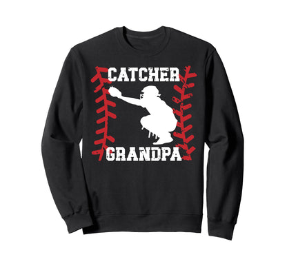 Baseball Catcher Grandpa Baseball Sweatshirt - Custom Art Print Unisex - T-Shirt, Sweatshirt, Hoodie
