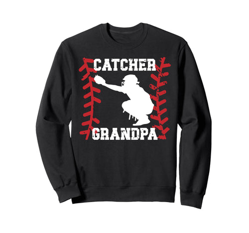 Baseball Catcher Grandpa Baseball Sweatshirt - Custom Art Print Unisex - T-Shirt, Sweatshirt, Hoodie